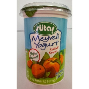 Sütaş Meyveli Yoğurt Şeftali-Kayısı 500 Gram